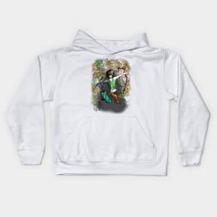 Elf Archer for dnd, magic and fantasy fans Kids Hoodie